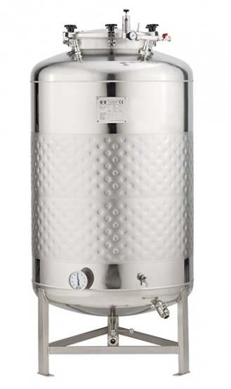 Stainless steel pressure tank 2.5 bar conical